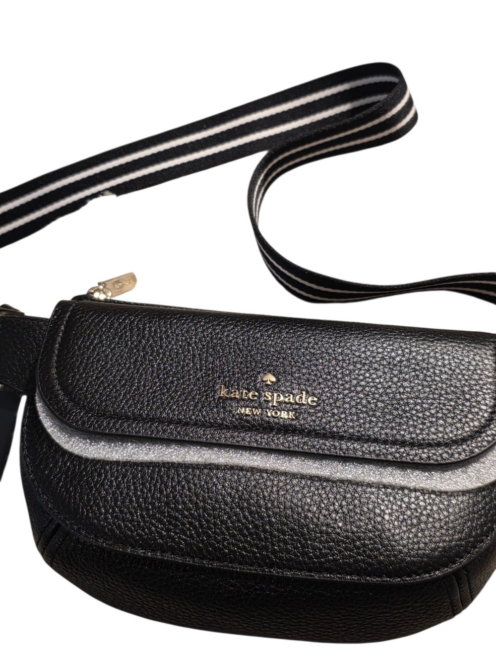 NWT Kate Spade Rosie Pebbled Leather Belt Bag Fanny Pack Crossbody Black KB712