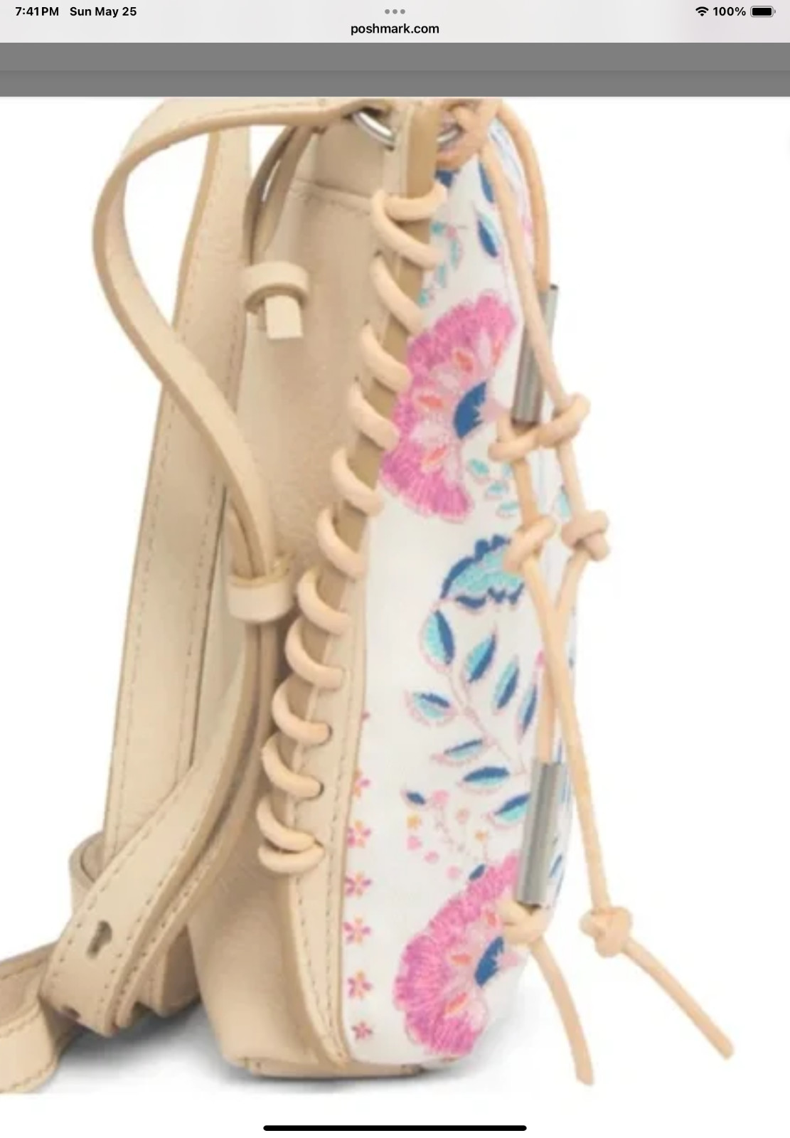 Lucky Brand Lika Leather Crossbody in Stucco Multi NWT $108R