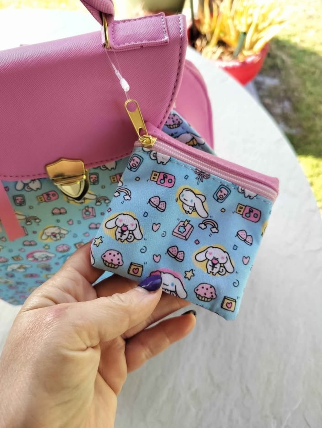Cinamonroll PurseBag/Backpack,Wallet And Coins Purse Set