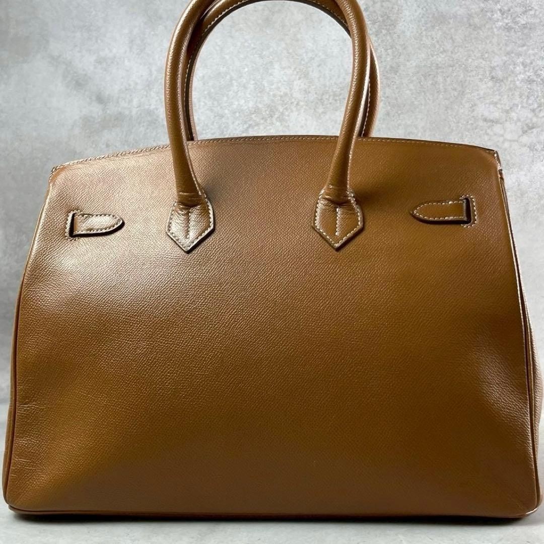 ROYAL GRACE Tote Bag Handbag Brown Leather A4 Fit Lock Flap Used