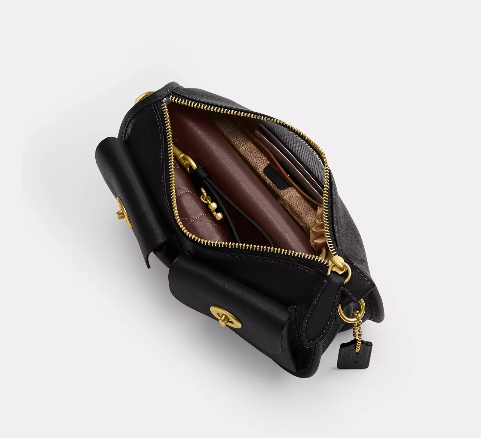 COACH Twin Turnlock Waybing Bag Black CDZ20 NEW