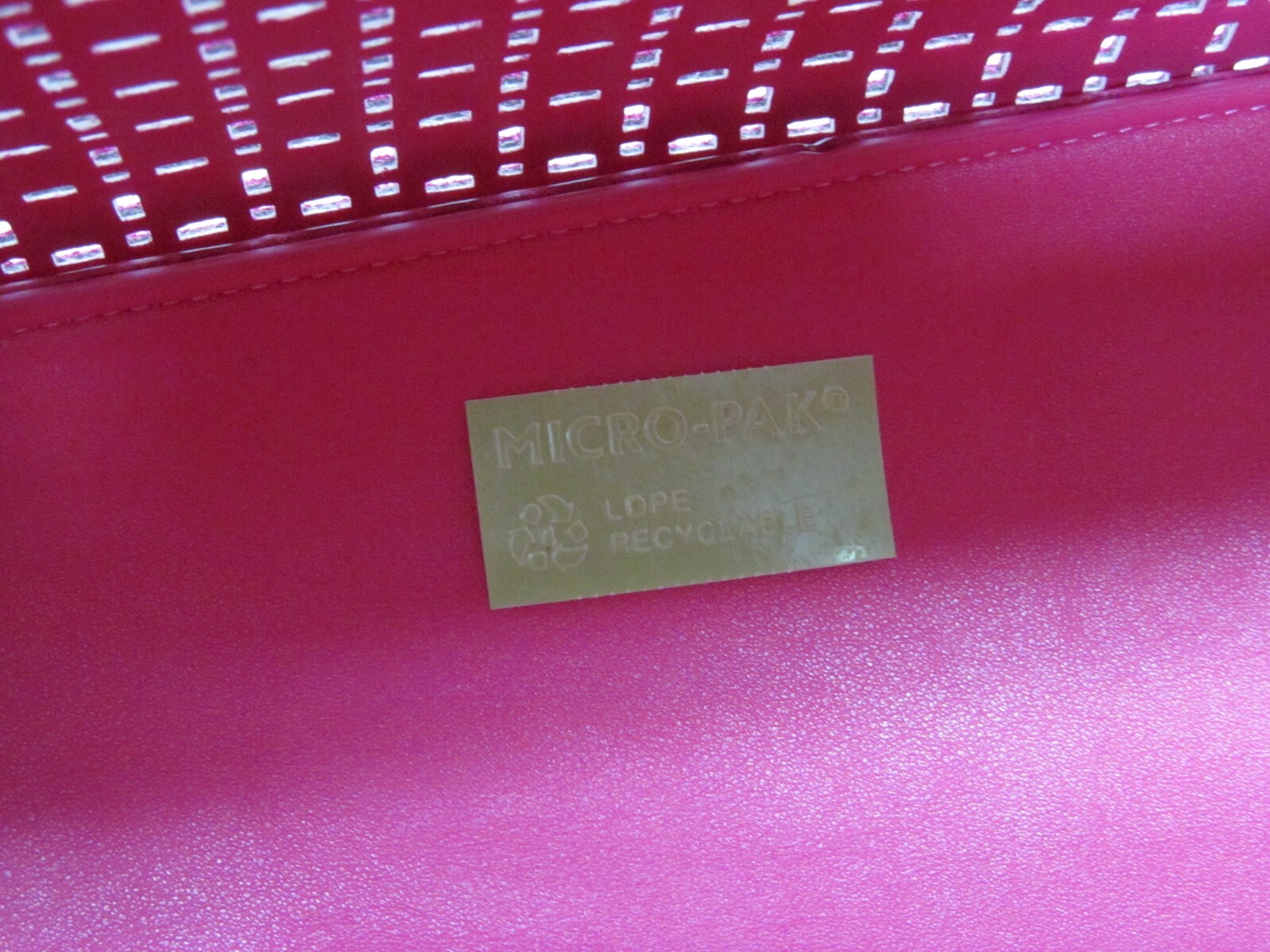 Alex Max Design Handbag Pink Fuchsia Faux Suede Cut-Out Chain Strap rare