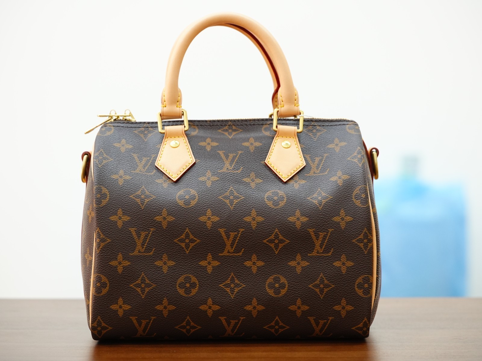 Louis Vuitton Speedy25 Monogram Brown Shoulder Bag Top Handle Bag Excellent