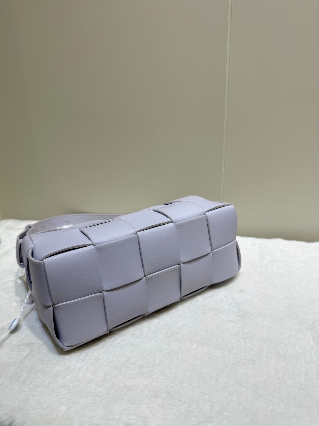 Bottega Veneta Brick Cassette lavender intrecciato underarm bag