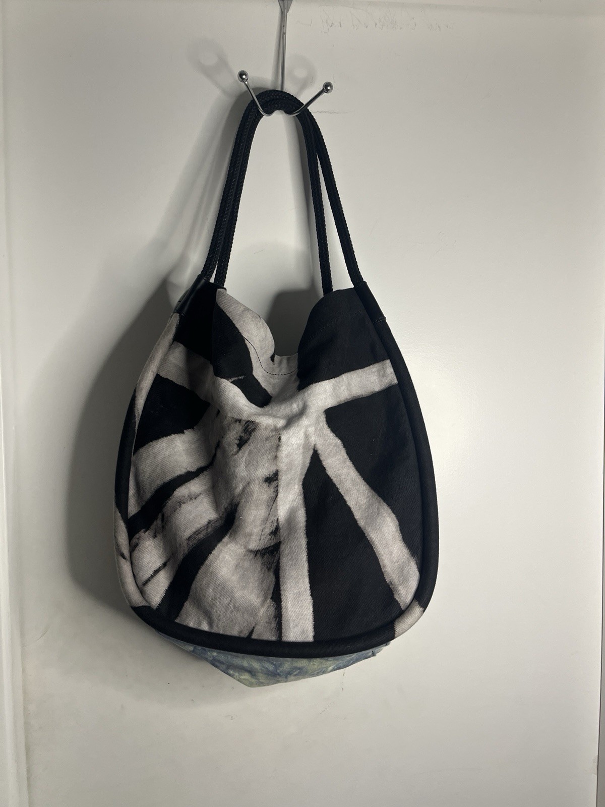 NIB Proenza Schouler Canvas Tie Dye Tote Bag Black Lime