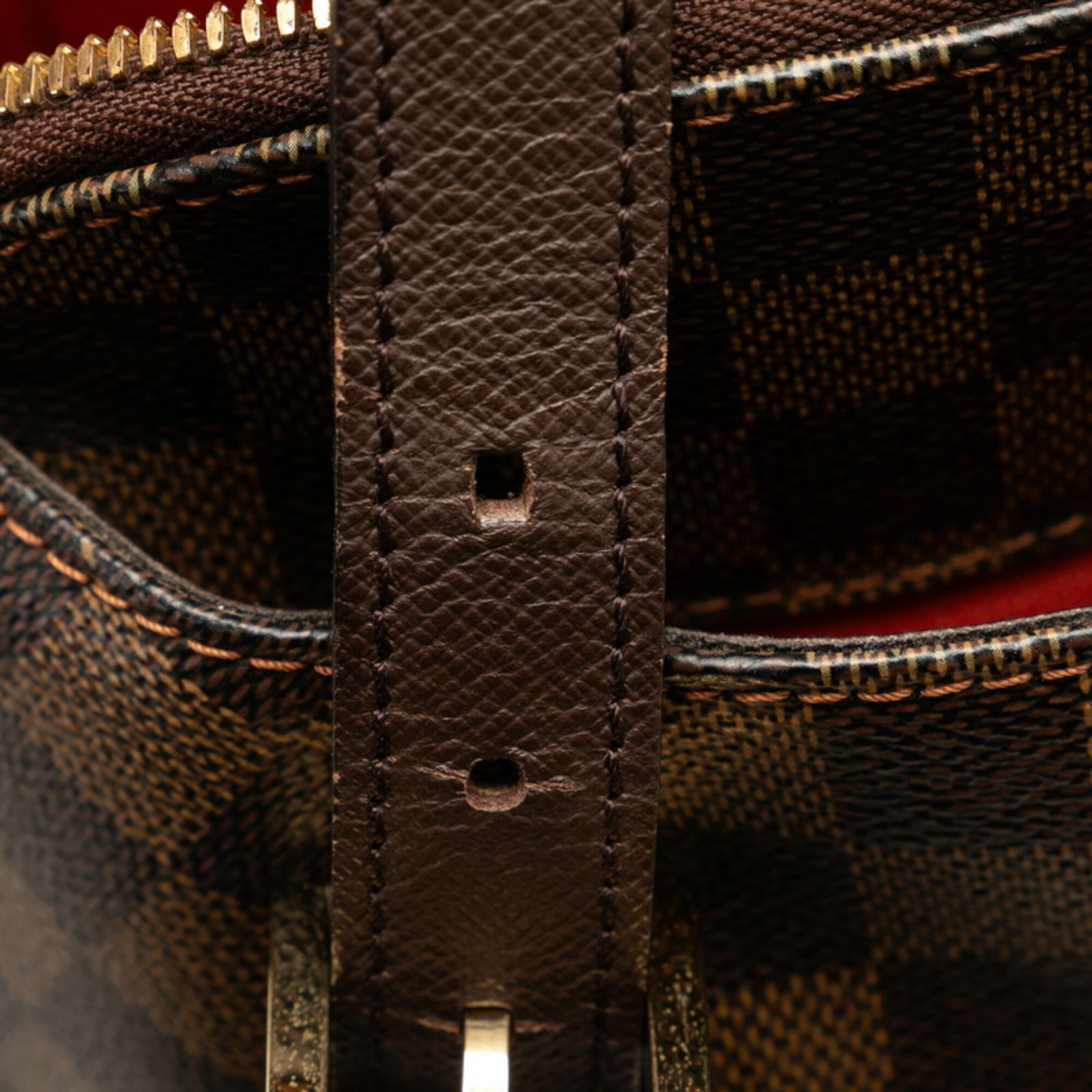 Louis Vuitton Damier Belem MM Shoulder Bag N51174 Brown Leather Wo… GZl1i9kn