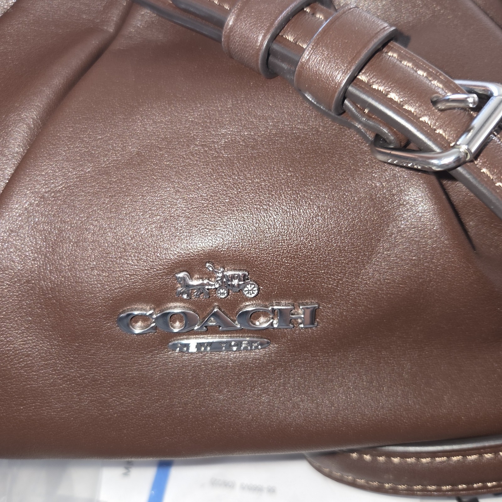 Coach Teri Ruched Crescent Shoulder/Crossbody Bag, 2024 CY761, In Maple NWOT