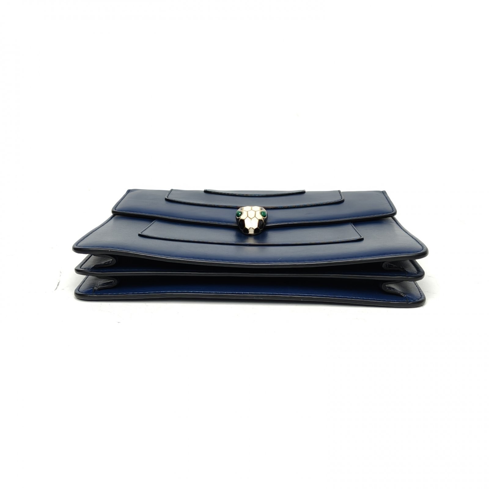 BVLGARI Serpenti Forever Organ Medium 26cm Blue Calfskin P206233570