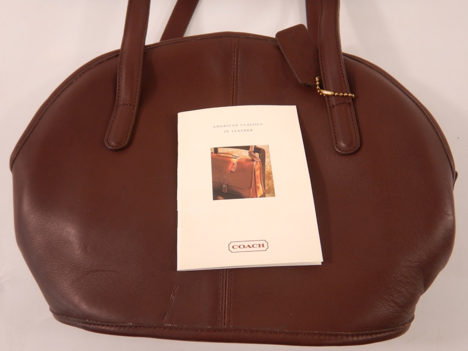 Vintage Coach 9089 Brown Leather Asheville Dome Shoulder Bag