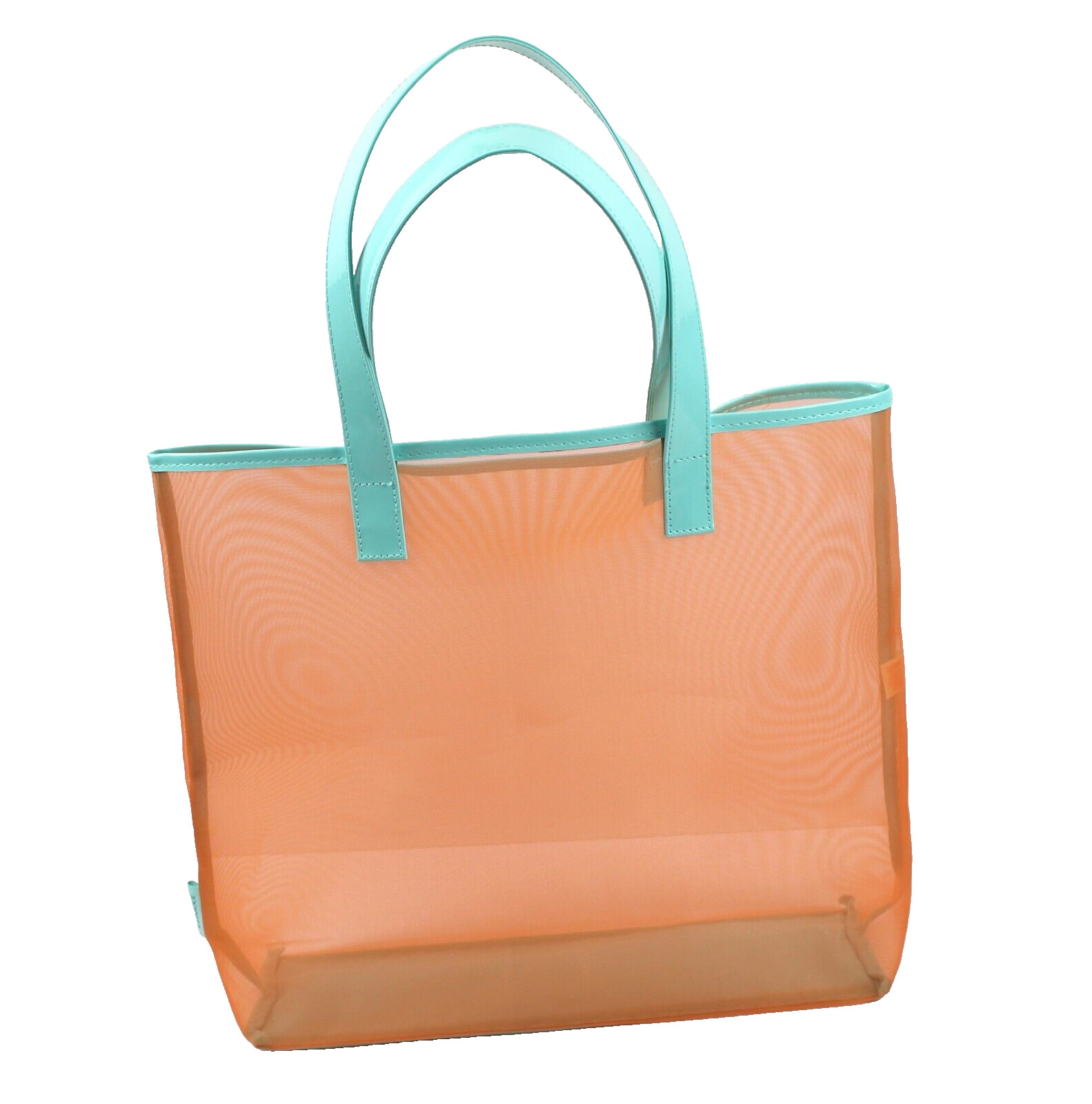 New Clinique Sunny Days Mesh Travel Tote Beach Bag Large Orange, Mint Green