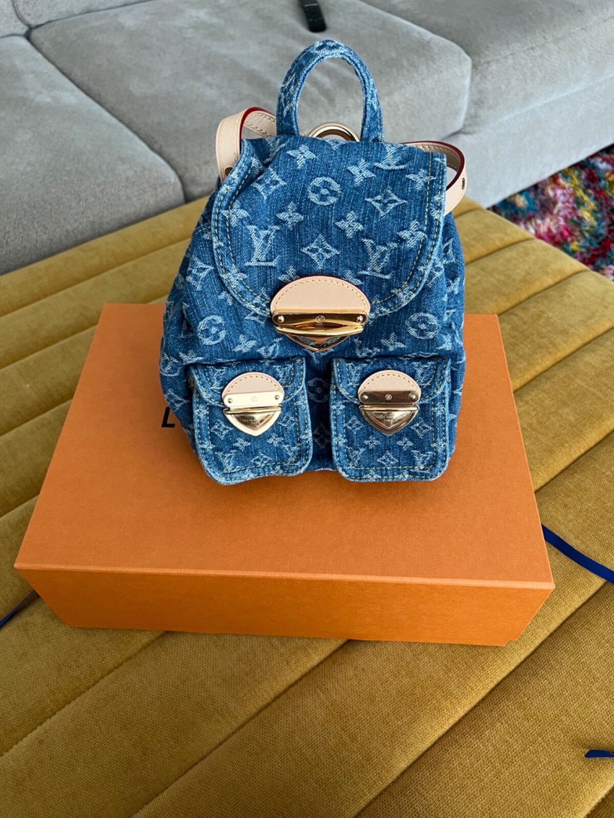 LOUIS VUITTON M46836 New LV Remix Venice bag Backpack MonogramDenim blue