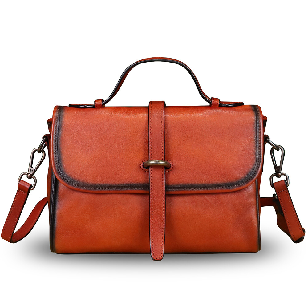 Genuine Leather Shoulder Bag Handbags Women Vintage Leather Crossbody Bag Purses