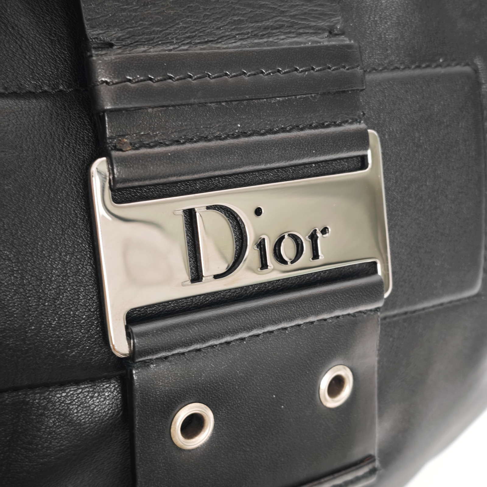 Authentic Dior Punk Hobo Leather Hobo Black Silver-Tone eBay AG