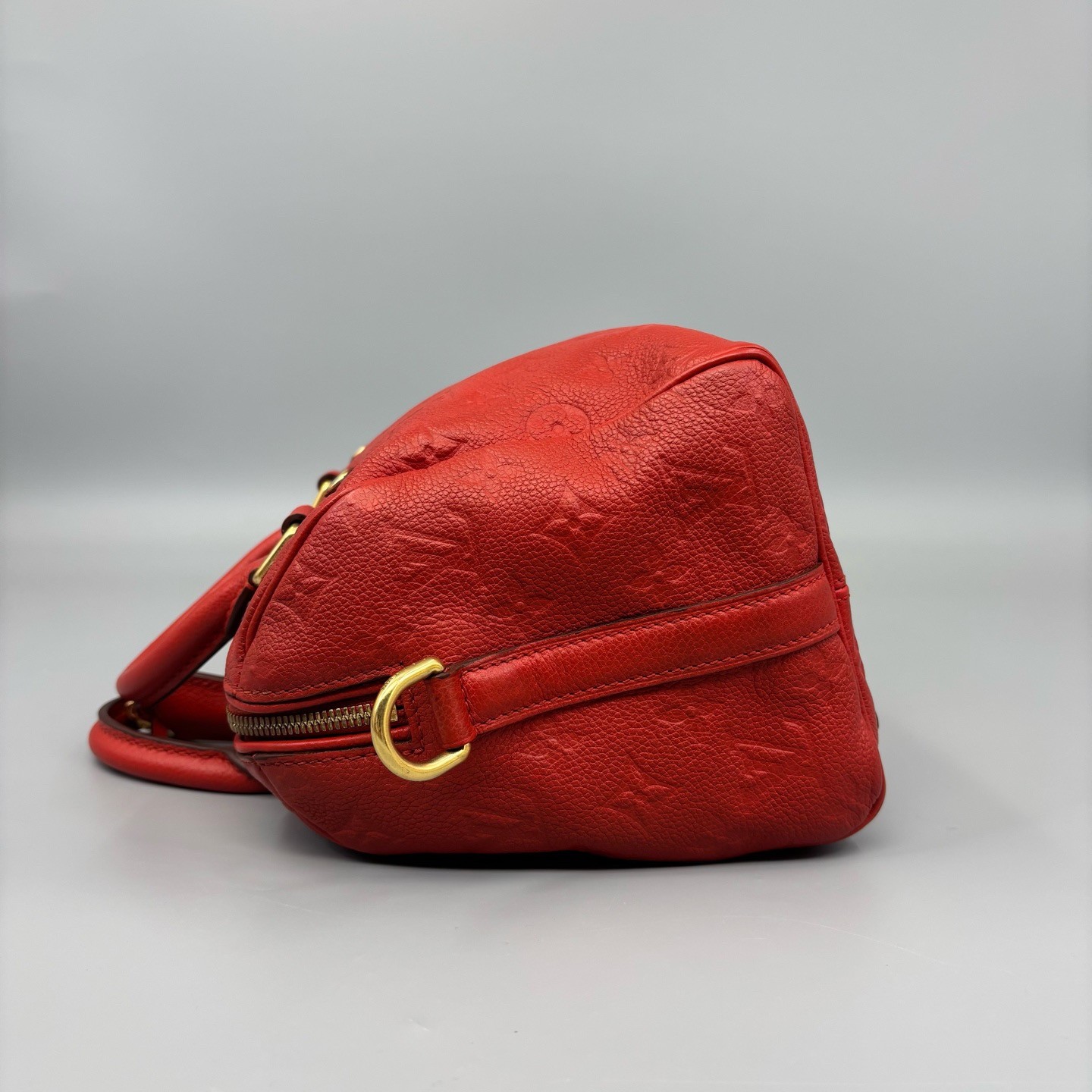 Louis Vuitton Speedy Bandoulière 25 Monogram Empreinte Red Women’s Shoulder Bag