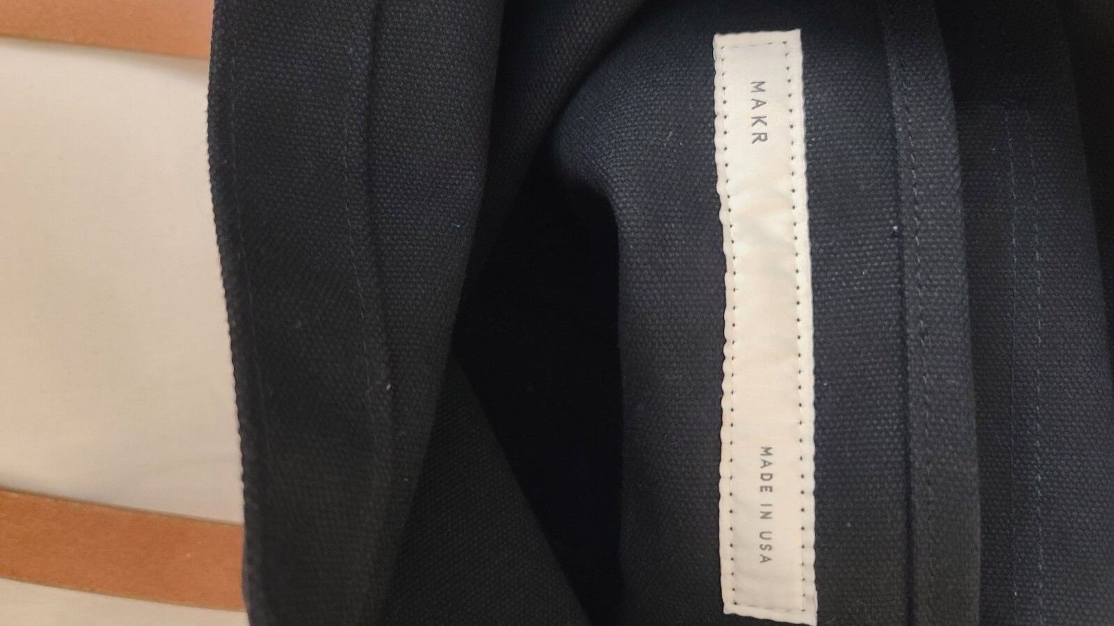 MKR BLACK HEAVY COTTON DUCK CANVAS/ ENGLISH BRIDLE LEATHER