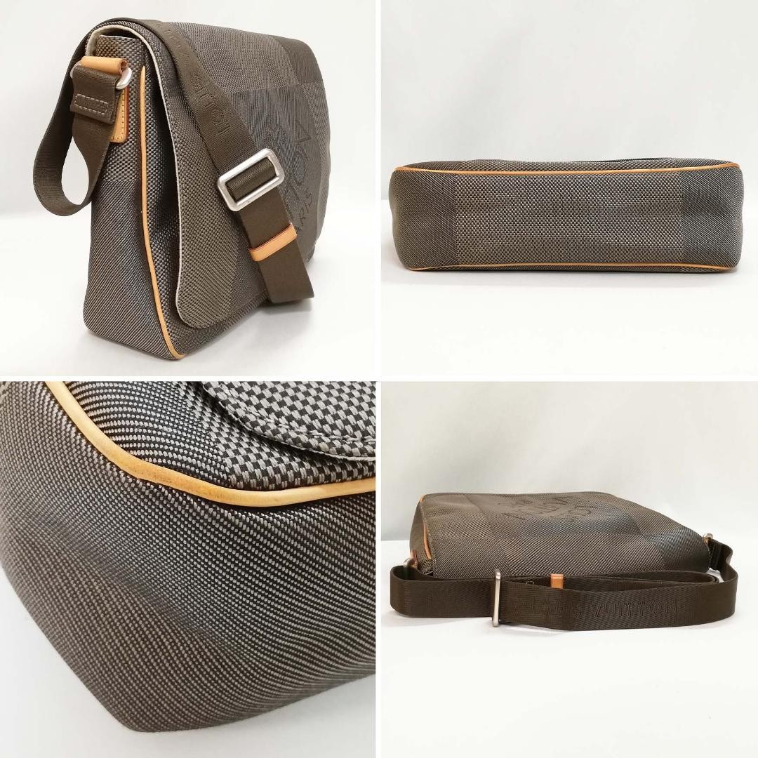 Louis Vuitton Damier Jeans Petit Messager Shoulder Bag Black Used