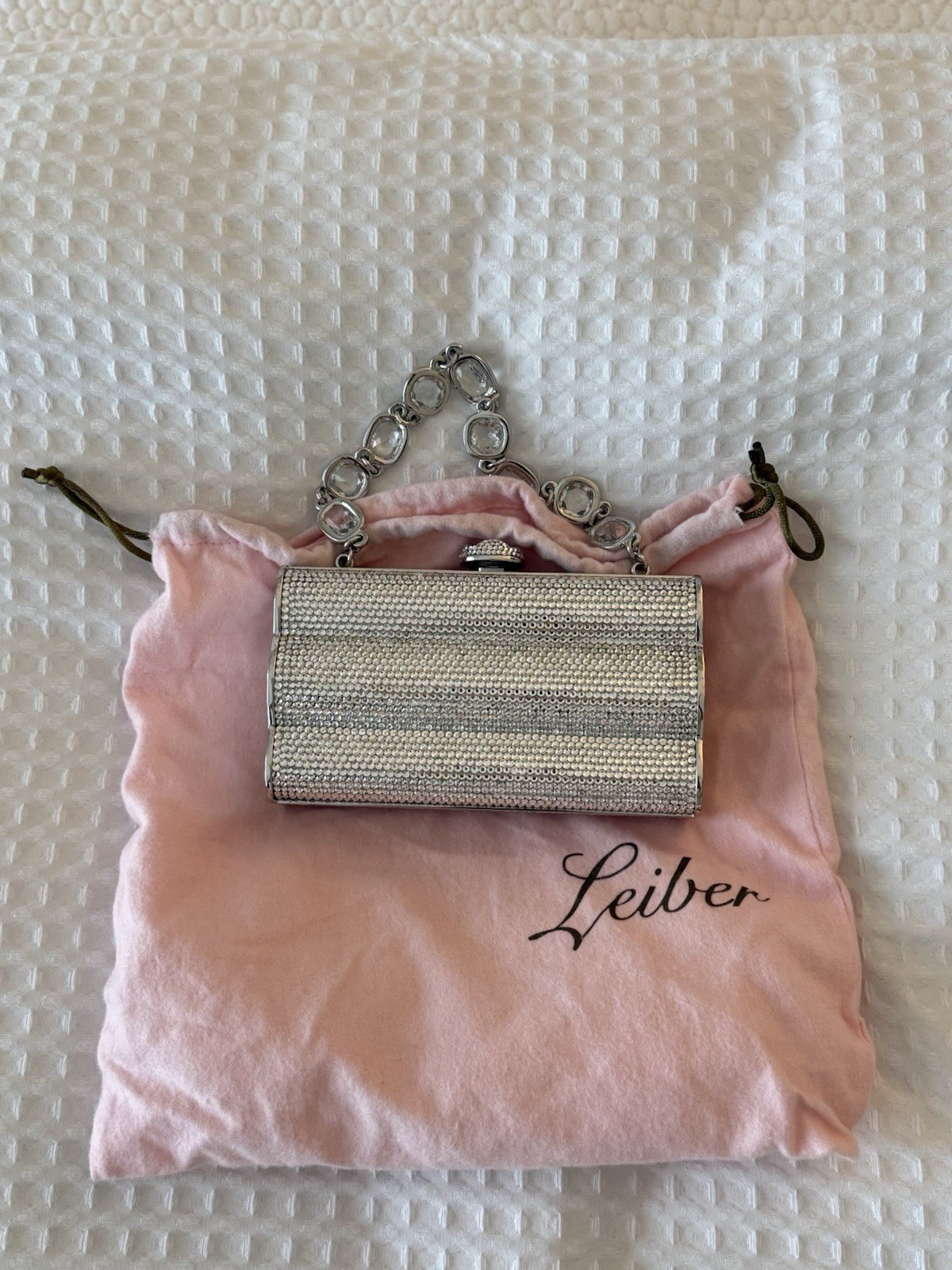 Judith Leiber Swarovski Crystal FULLBEAD CLUTCH With Mirror And Box! Brand New