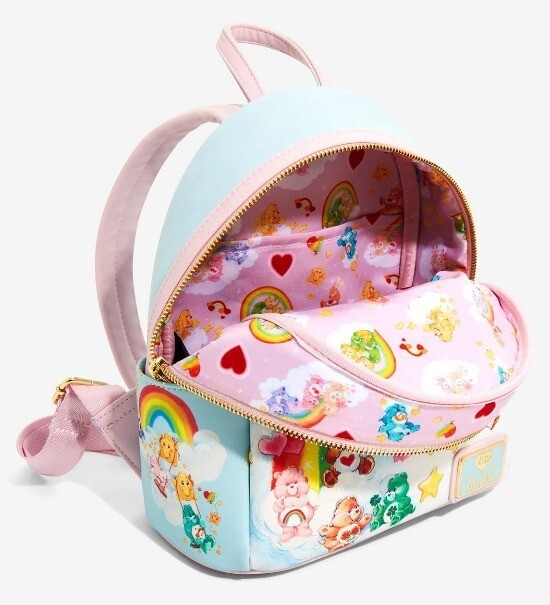 Loungefly Care Bears Cloud Party Group Glow In The Dark Mini Backpack Bag New