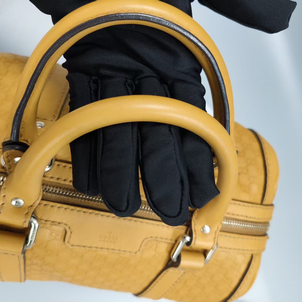 Gucci Joy Boston Bag Microguccissima Leather Auth