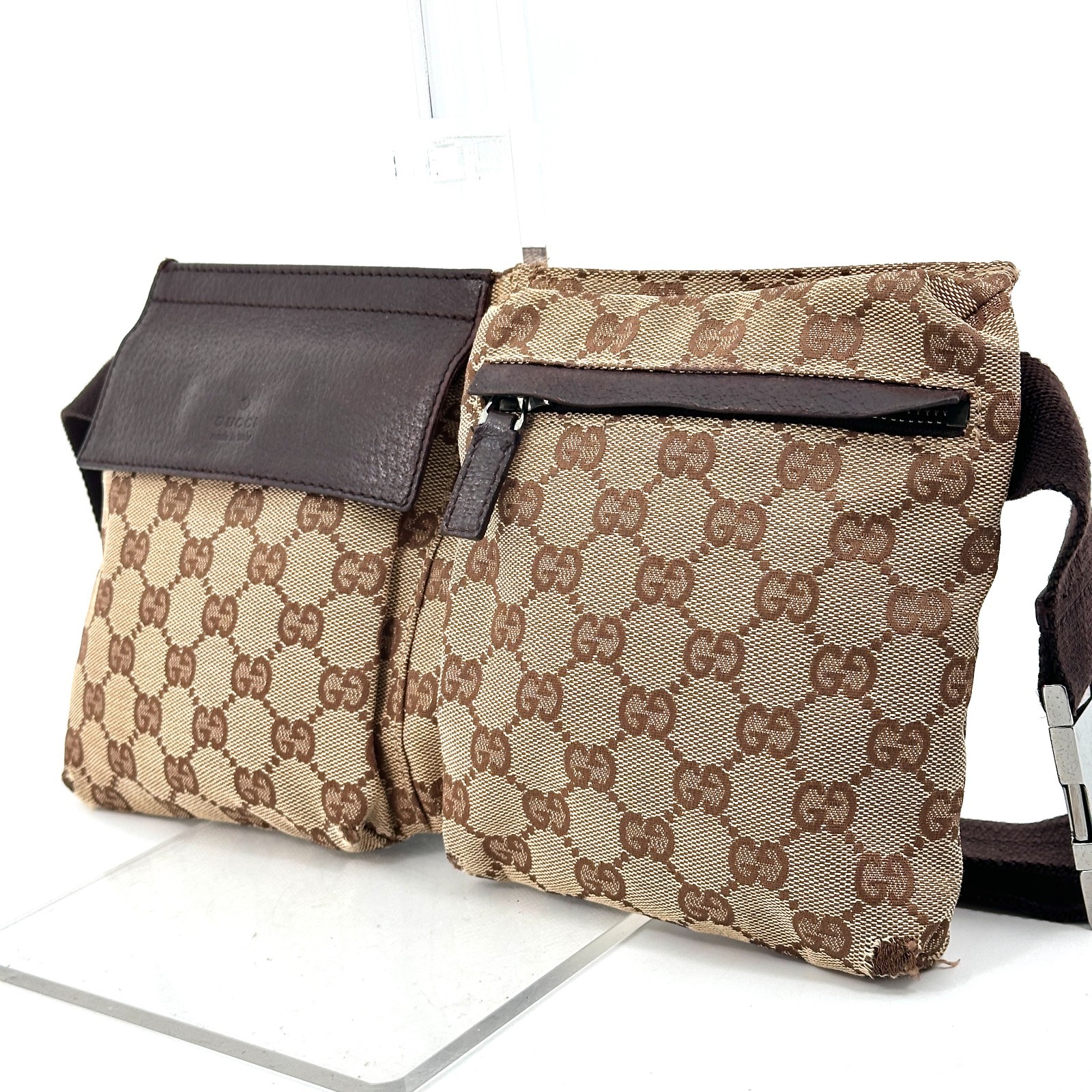 GUCCI GG Canvas Belt Bag Waist Pouch