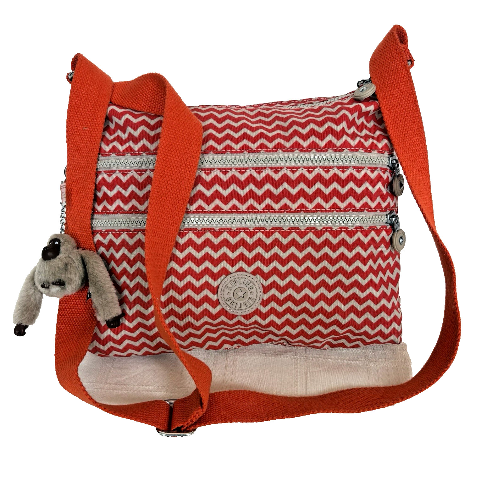 Medium Sz. Kipling HB6141 Alvar Shoulder Cross Body Bag Travel Chevron Color 695