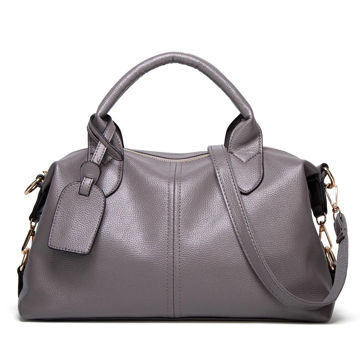 Women’s Lychee Pattern Korean Style Soft Handbag Fashionable Bag