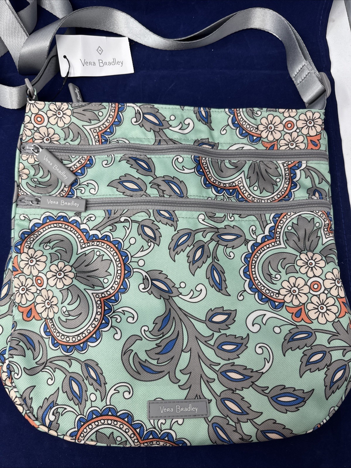 Vera Bradley Lighten Up Trio Zip Hipster Fan Flowers New W/ Tags