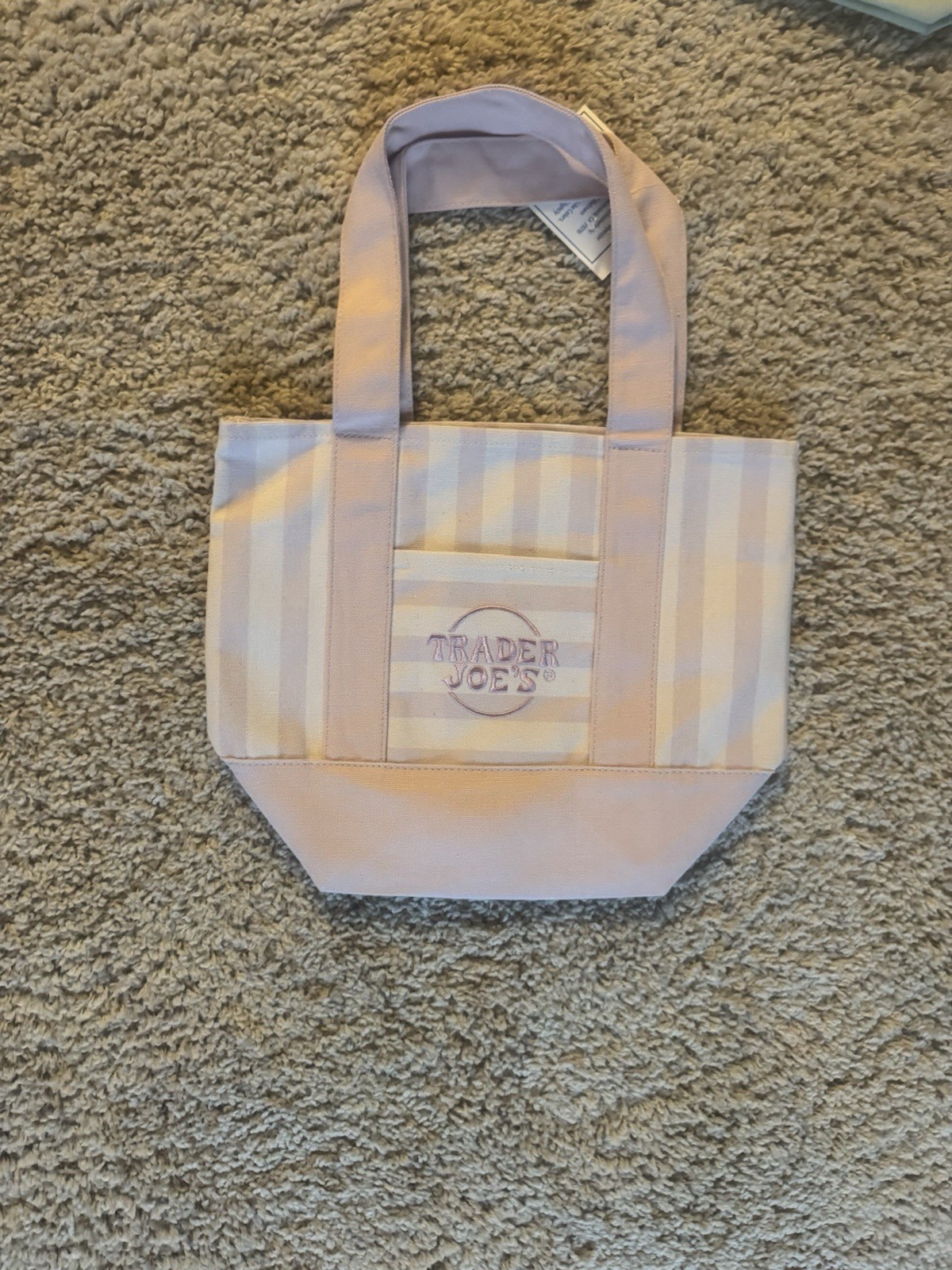 Trader Joe’s Mini Pastel Striped Tote Bag Set of 4 NWT Limited Edition 2026