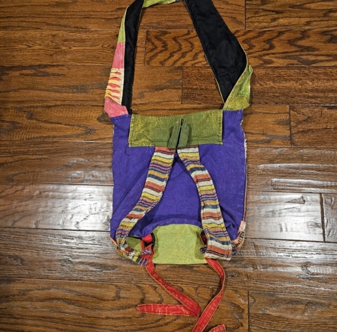 NWOT KPC Boho Hippie Crossbody/Backpack – Multi-Colored