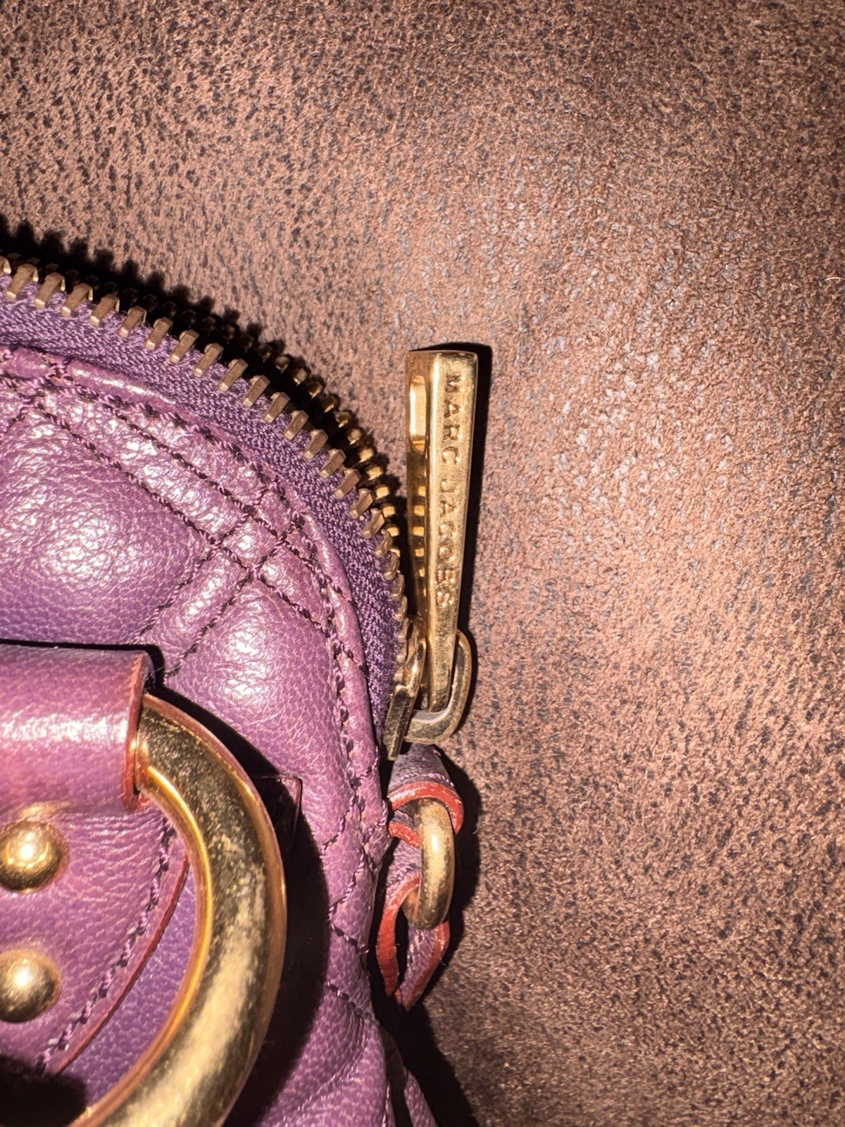 Marc Jacobs Cecilia Quilted Satchel Handbag Gold Hardware Chain Strap..