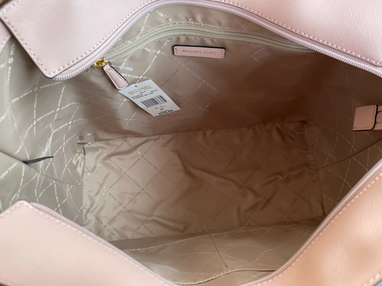 MICHAEL KORS GILLY LARGE DRAWSTRING TRAVEL TOTE SHOULDER BAG MK PINK