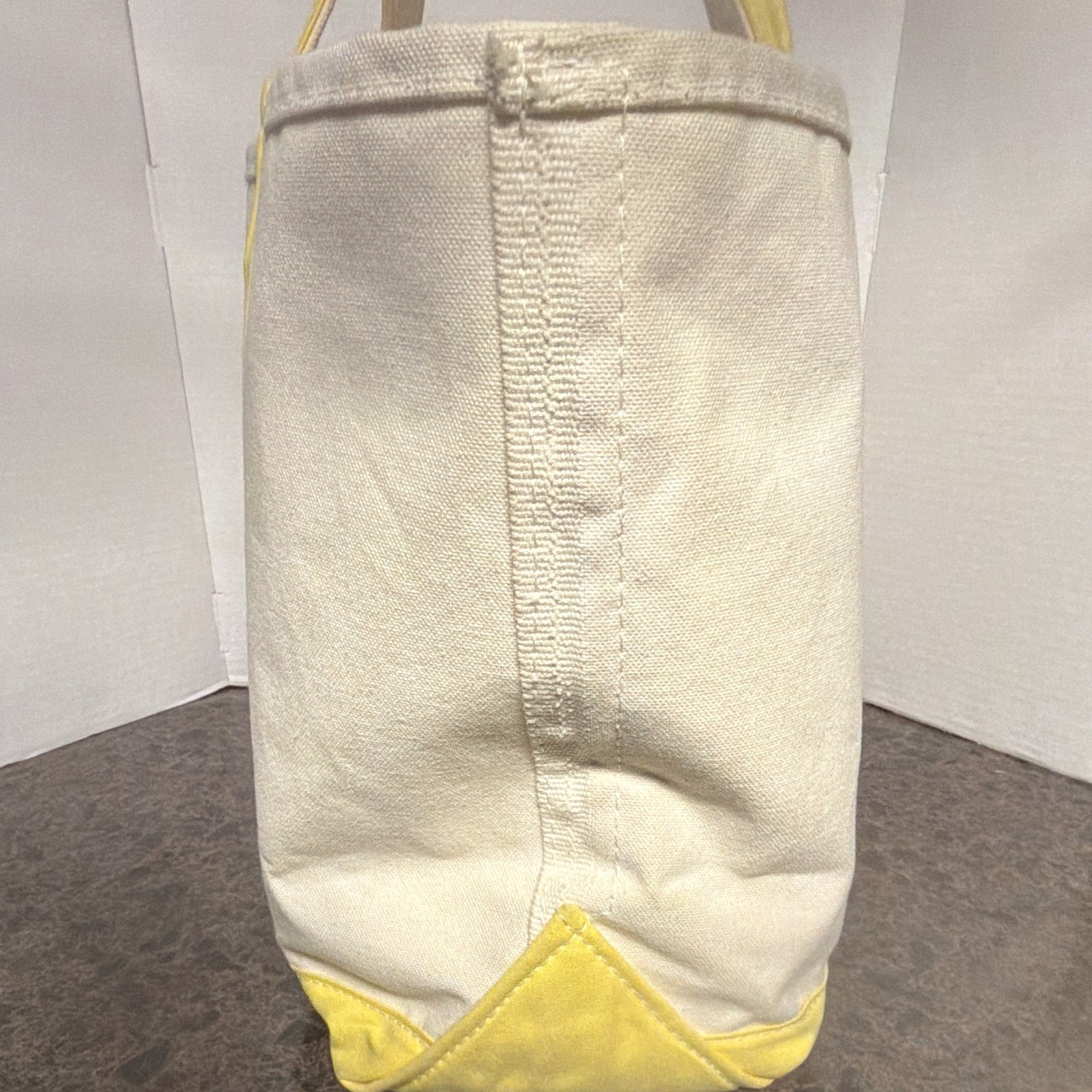 VTG L.L.Bean Boat and Tote Cream/Yellow Made in USA Unisex