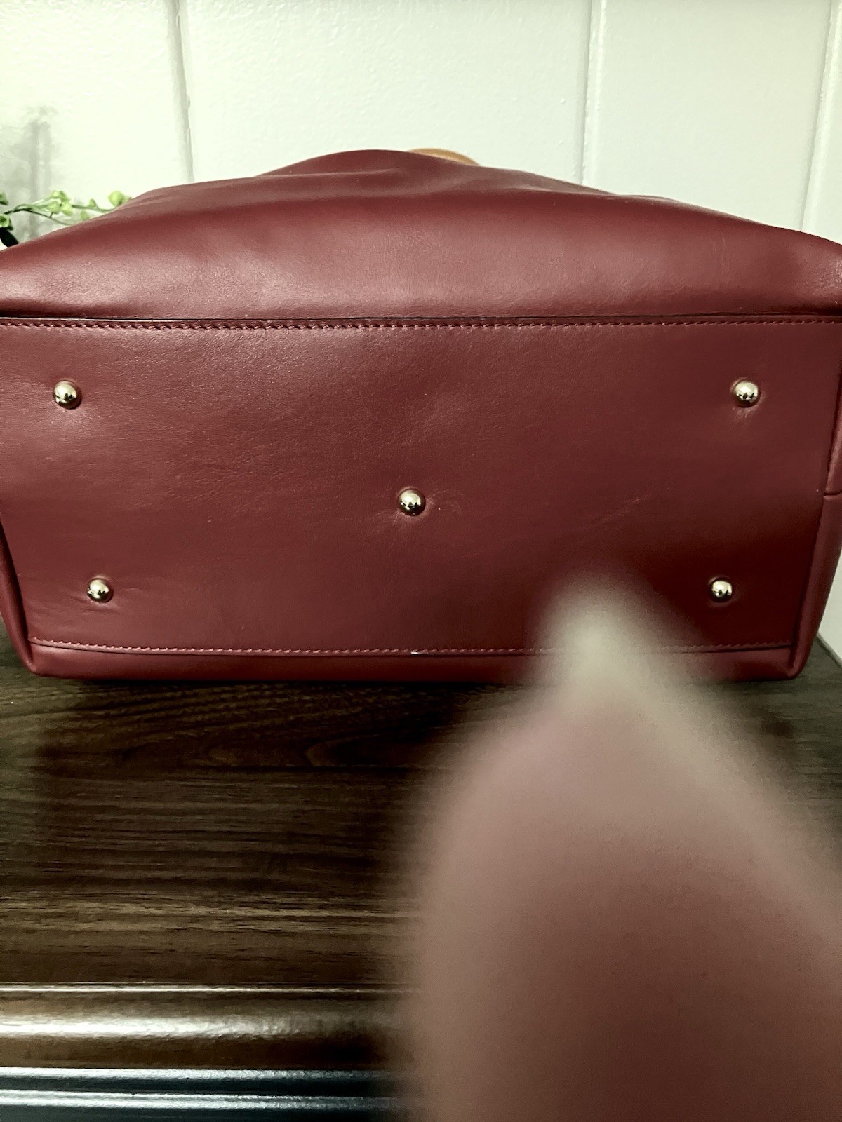 Dooney & Bourke Large Barlow in Wine/Tan NWT