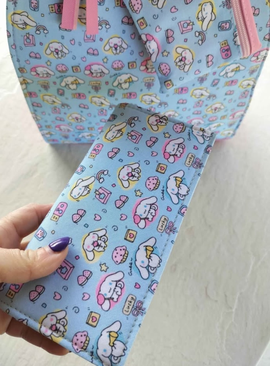 Cinamonroll PurseBag/Backpack,Wallet And Coins Purse Set