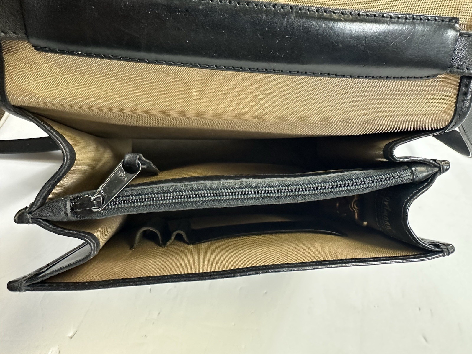 Hartmann by Lombardo Small Messenger Bag Purse Crossbody Black Weave