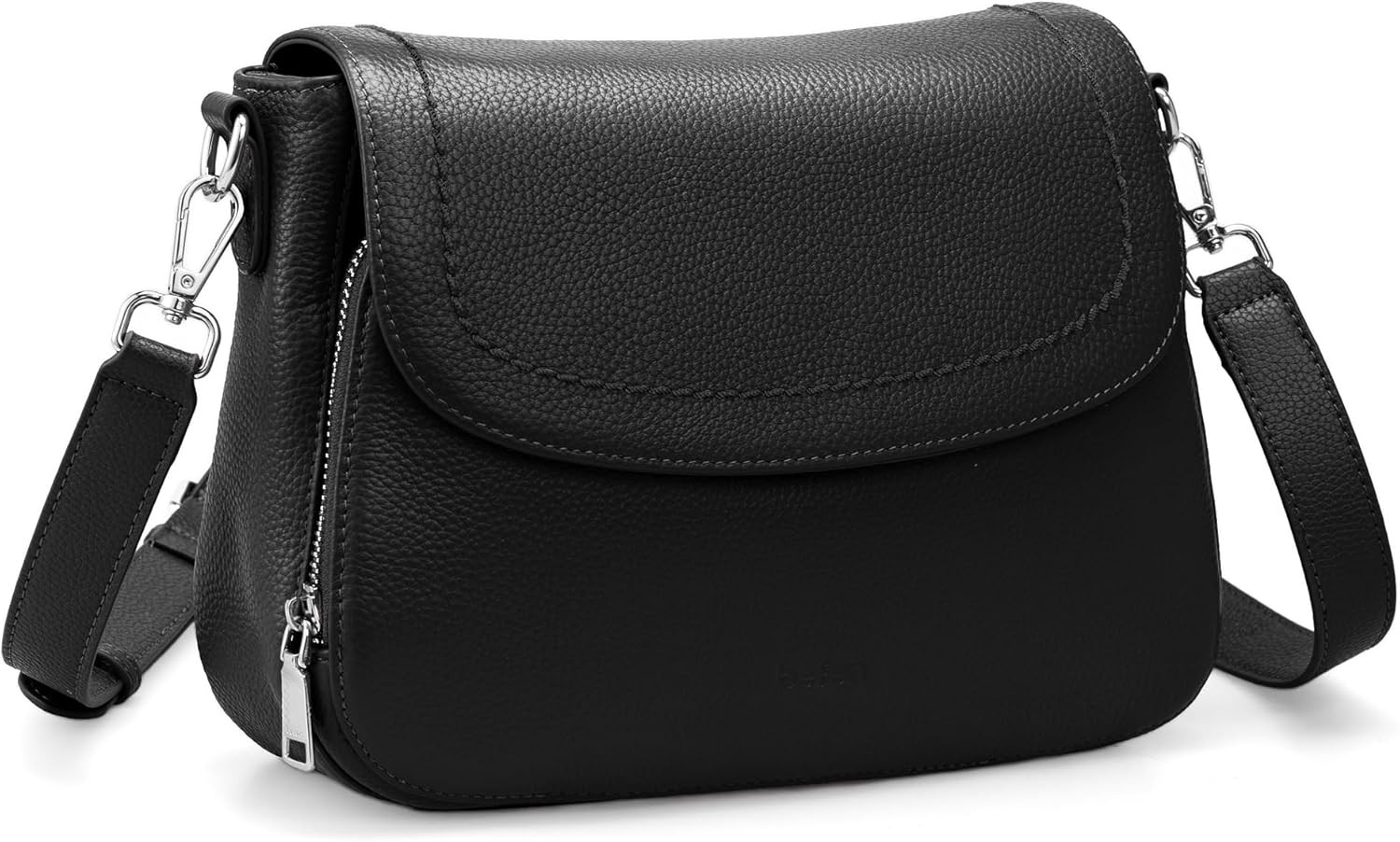 Genuine Leather Crossbody Bags for Women with Built in RFID Wallet Medium Womens