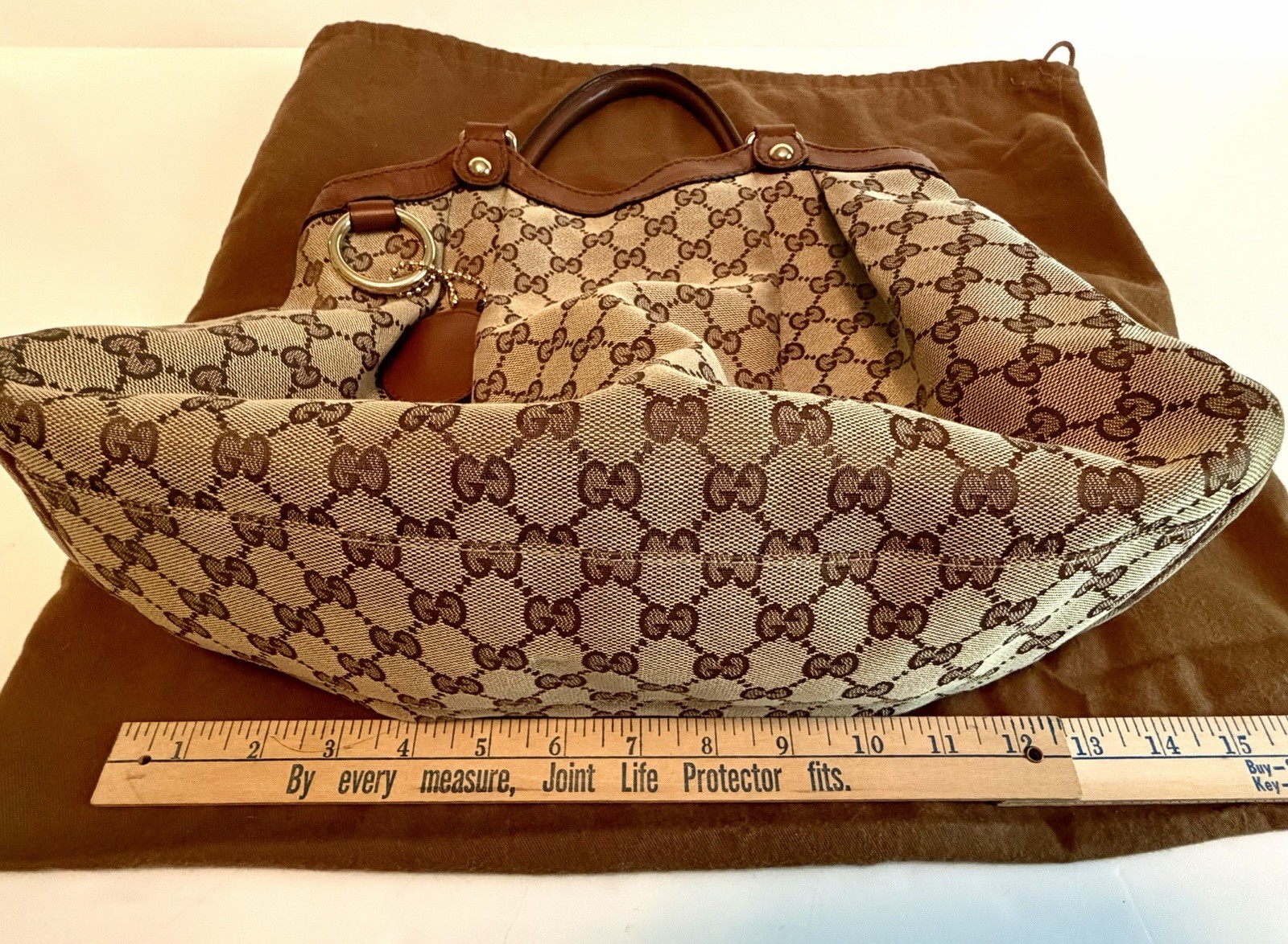 Gucci Sukey Shoulder Hobo Bag Canvas Made in Italy w/dustbag