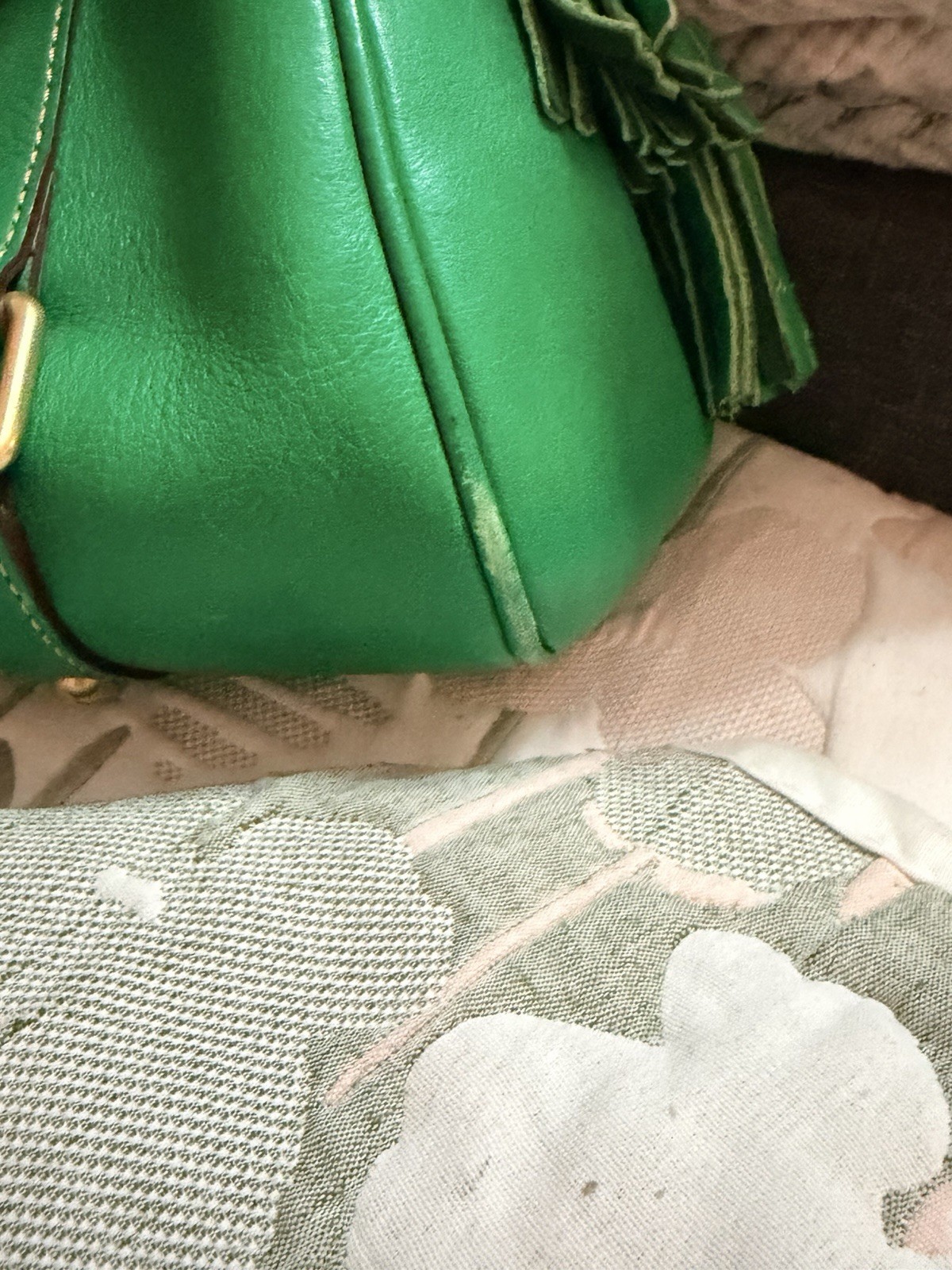 Dooney and Bourke Large Leather Florentine Bag Kelly Green 15”x12”x7” Original L