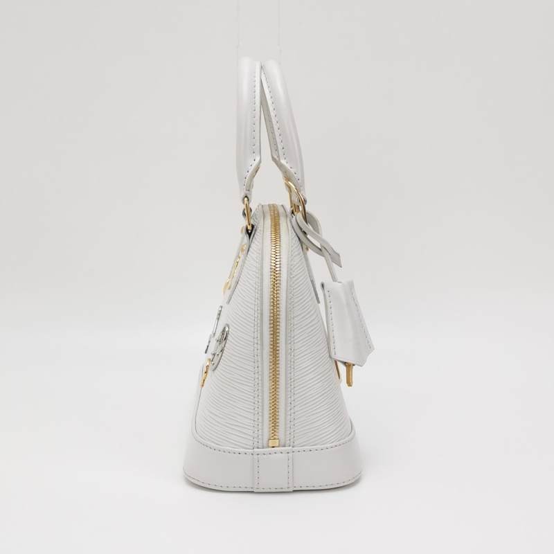 Louis Vuitton Alma BB Mini White Epi Leather Daily Handheld Bag Duty Paid