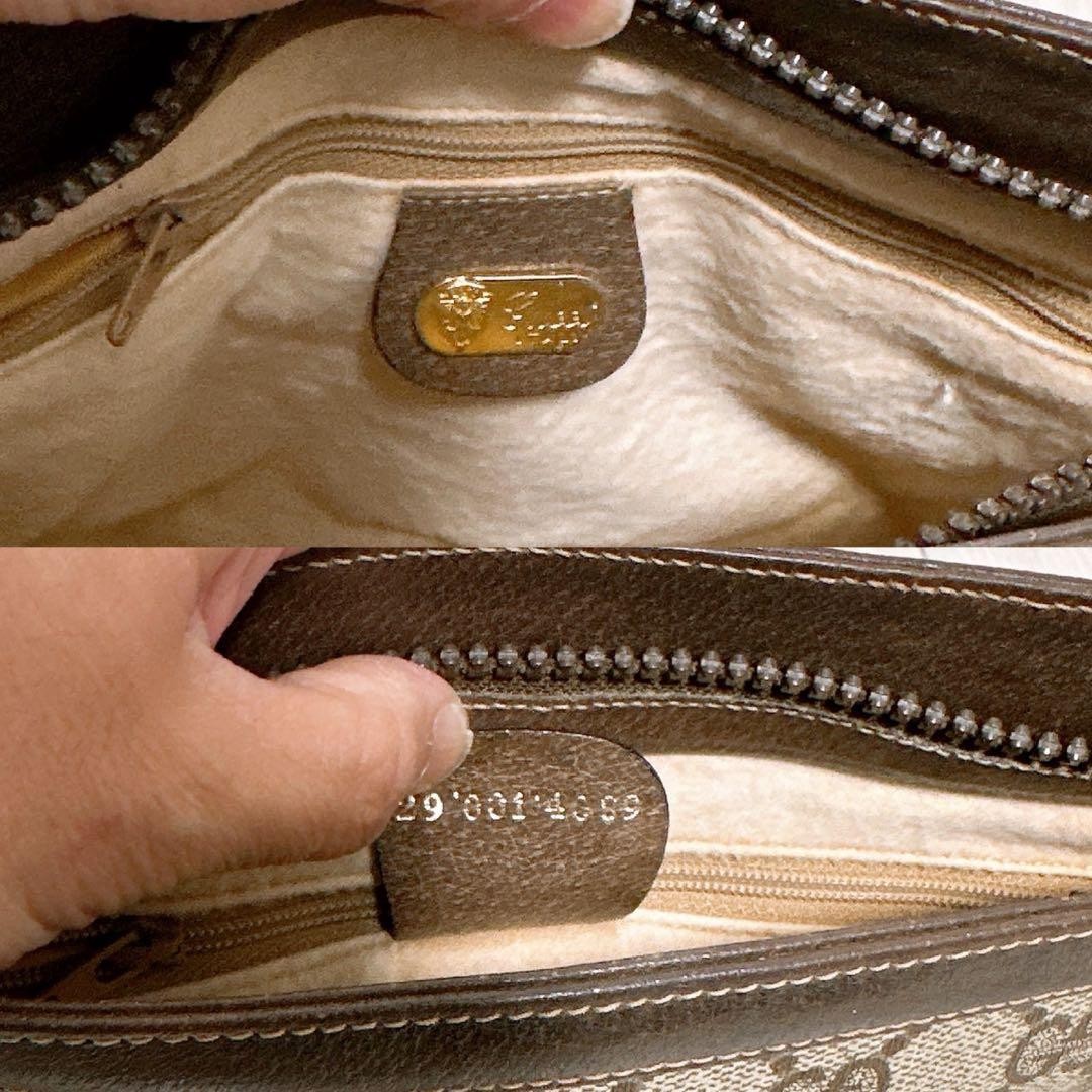 GUCCI PVC Shoulder Bag Sherry Line 20x24x2in,21in strap Good Condition