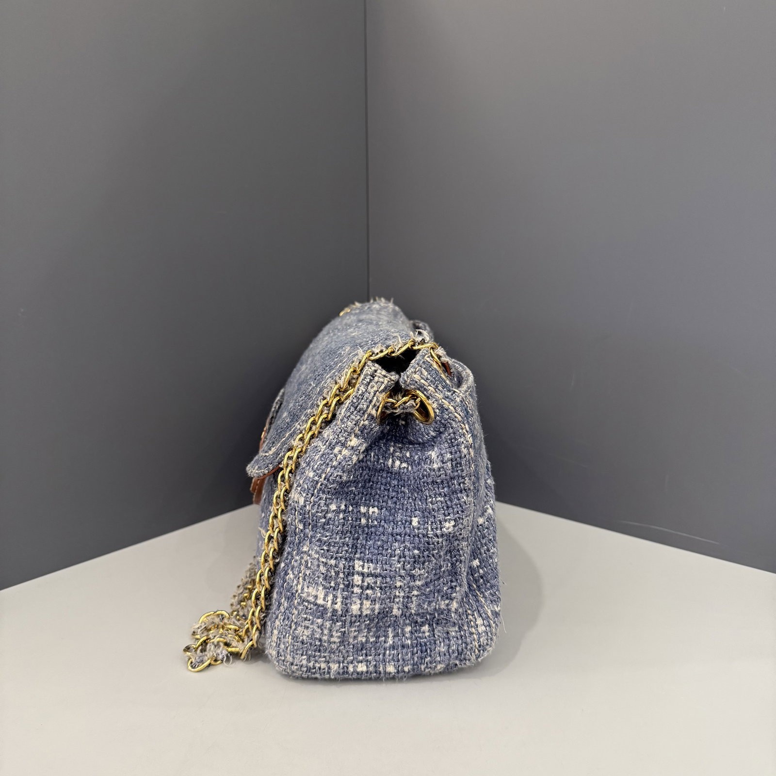 Prada Shoulder Bag Dark Navy White Terry Cloth (lc041826b3)