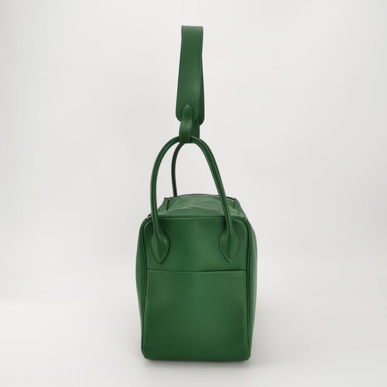 Hermes Lindy 34 Vert Emeraude 6Q Swift Leather Palladium HW Bag Auth