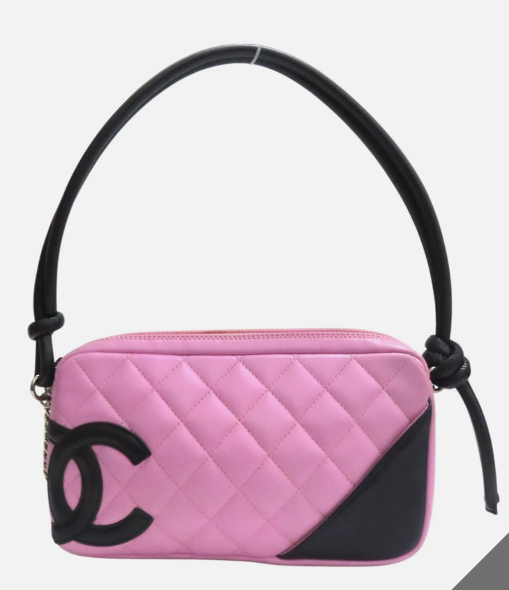 Chanel Cambon Pochette Pink Bag Authentic Great Condition Y2K