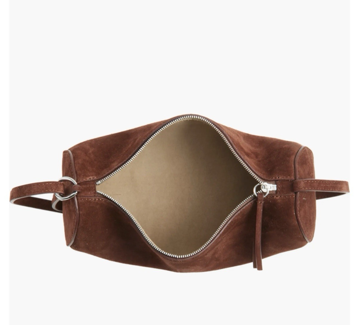 Reformation Simona Cylinder Shoulder Bag – Espresso Suede