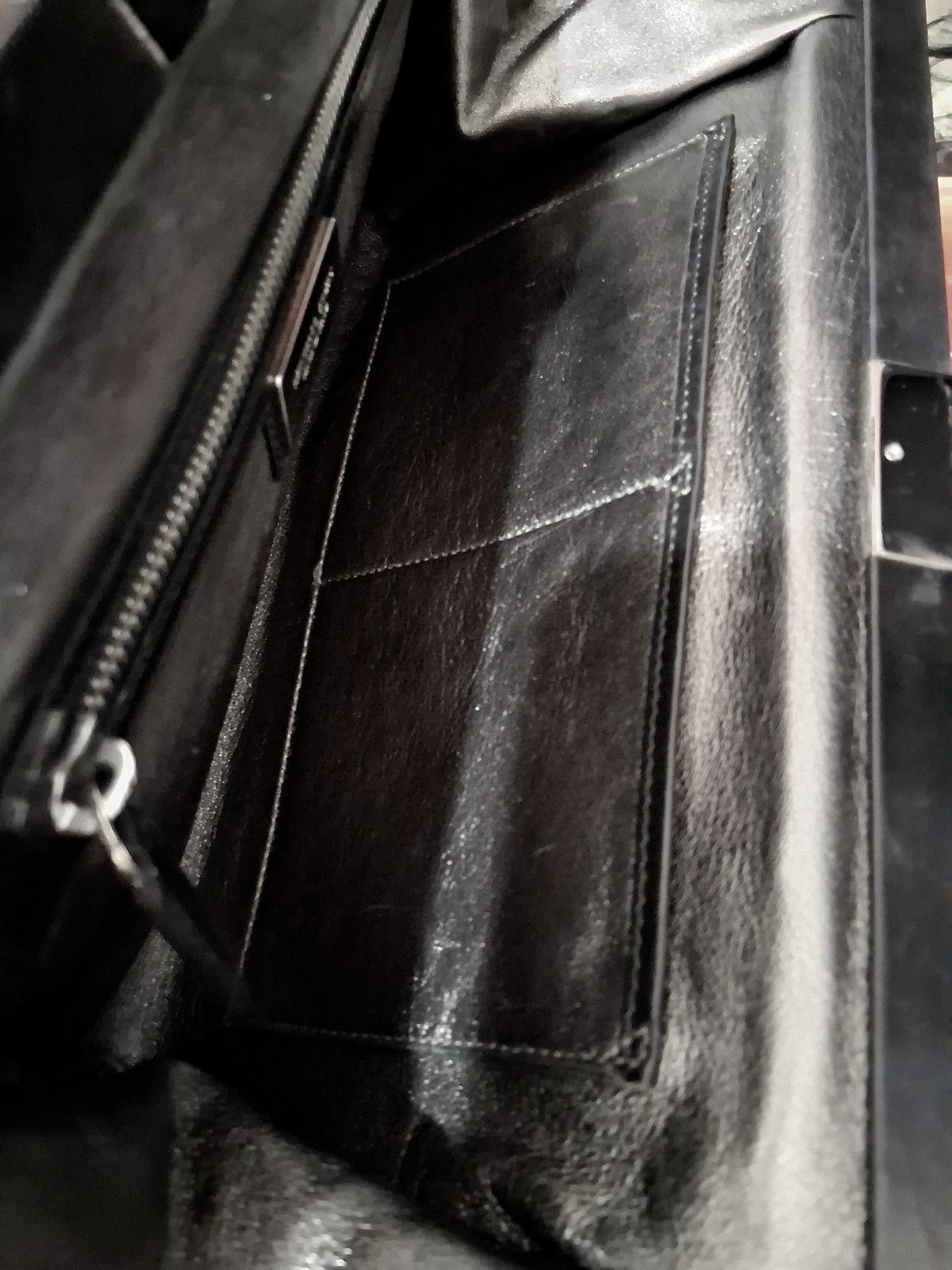 Michael KORS Made In ITALY 100% Black Leather RUNWAY Clutch Msrp$995.00*