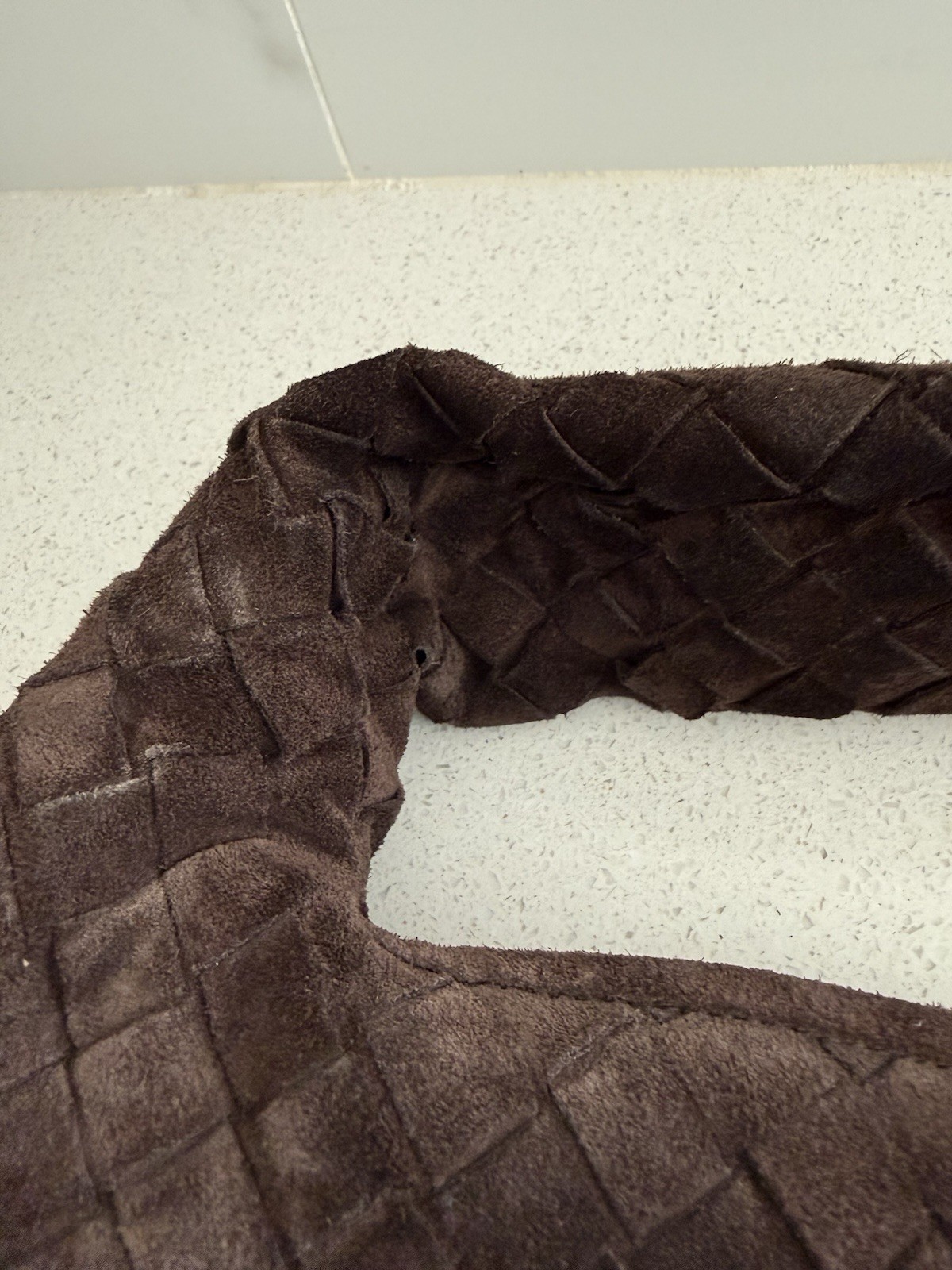 Bottega Veneta Hop Small Shoulder Bag Fondant Brown Suede