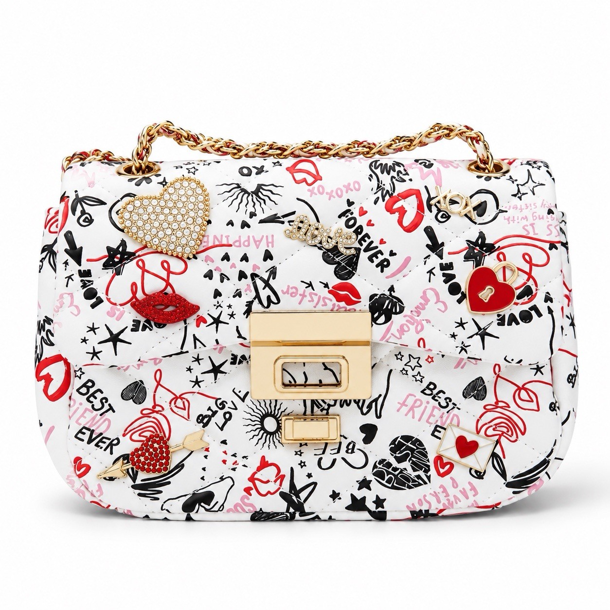 Aldo Womens Other Pink Lovesong Crossbody Bag Purse