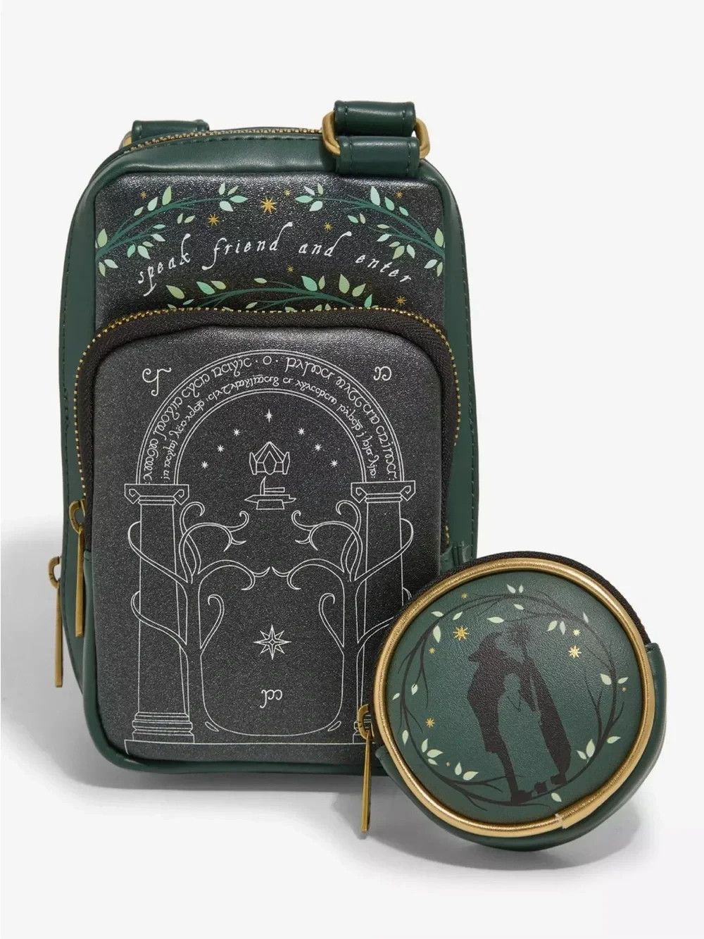 Loungefly The Lord of the Rings Doors of Durin Glow-in-the-Dark Crossbody Sling