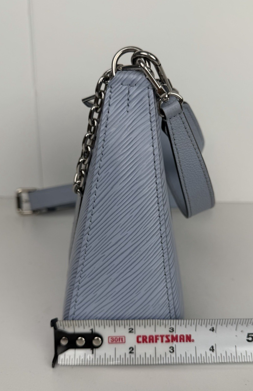 Louis Vuitton Marelle Bag in Bleu Nuage Epi Leather with Detachable Pochette F3