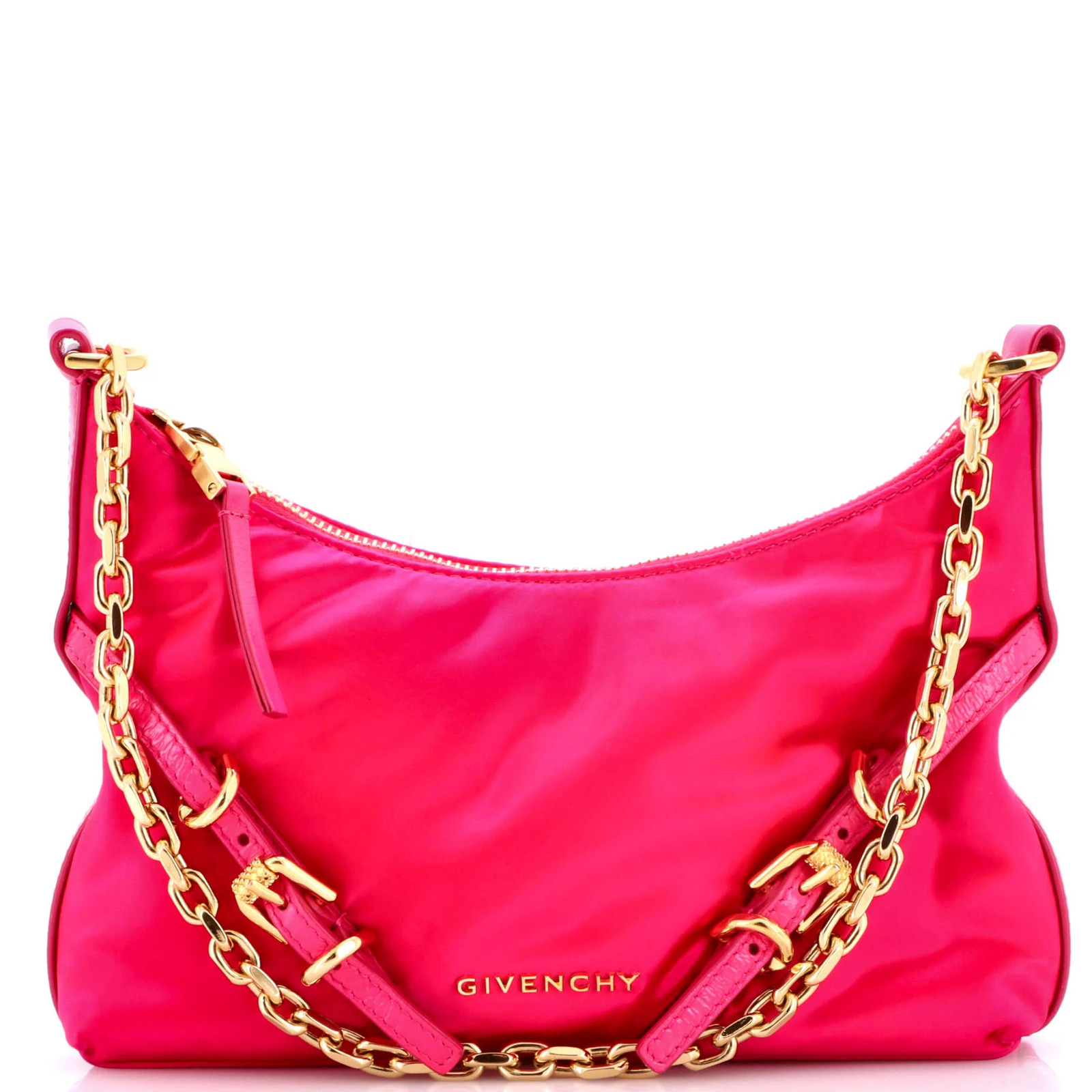 Givenchy Voyou Party Shoulder Bag Satin with Leather Mini